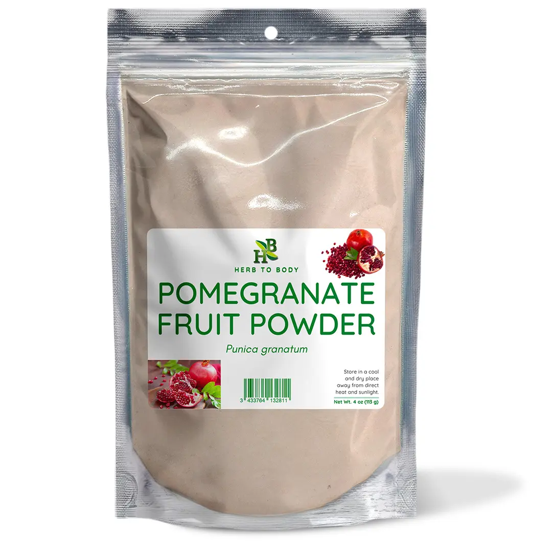 Pomegranate Fruit Powder - 4 oz (113 G) |  Punica Granatum | Herb To Body