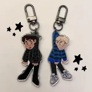 Dan And Phil Dangle Keychains, Cute Keyring Accessory, Fun Charm For Backpack Or Purse | High Quality and Customer Favorite Items
