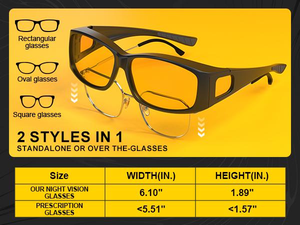 KALIYADI 2026 NEW 3-Piece Set Fit Over Prescription Glasses with Polarized Night-Driving Glasses KALIYADI 2026 NEW 3-Piece Set Fit Over Prescription Glasses with Polarized Night-Driving Glasses