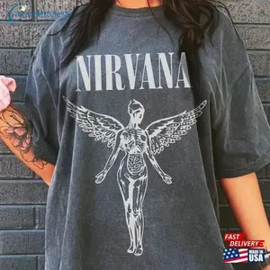 Nirvana Vintage Band T-Shirt – 90s Rock Music Tee, Trendy Unisex Graphic Shirt, Classic Album Style