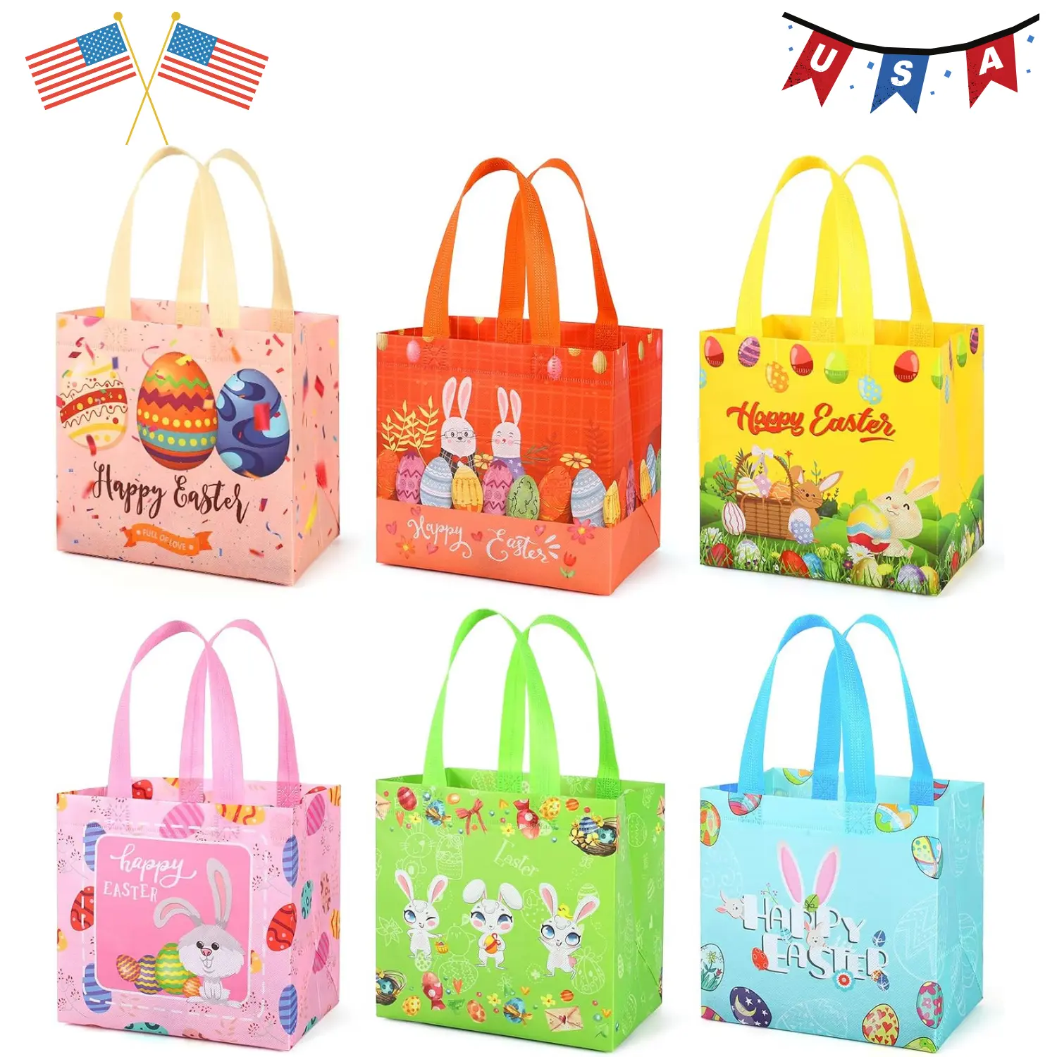 12 Pack Kid Easter Baskets with Handle 12 Pack Kid Easter Baskets with Handle