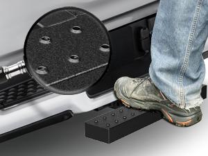 Nilight Hitch Step with 2" Hitch Receiver Rear Bumper Guard Protector 23.5 Inch with 5/8" Hitch Pin Clip Upgraded Textured Black Anti Slip Hitch Step Bar for Pickup Truck Car SUV