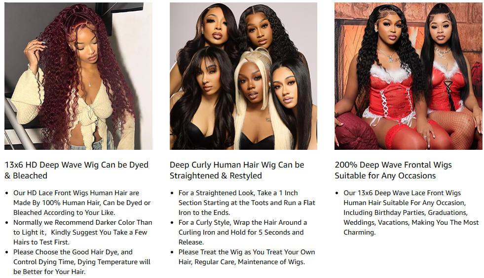 【Lemoda Outlets Deals】Lemoda Outlet Deals Water Wave Lace Front Wigs Human Hair 13x4 HD Lace Frontal Human Hair Wig 180% Density Wet and Wavy Lace Front Wigs Glueless Wigs Pre Plucked Deep Wave Wig