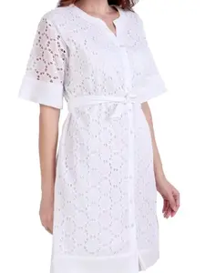 Lily Lace Belted Shirt Dress