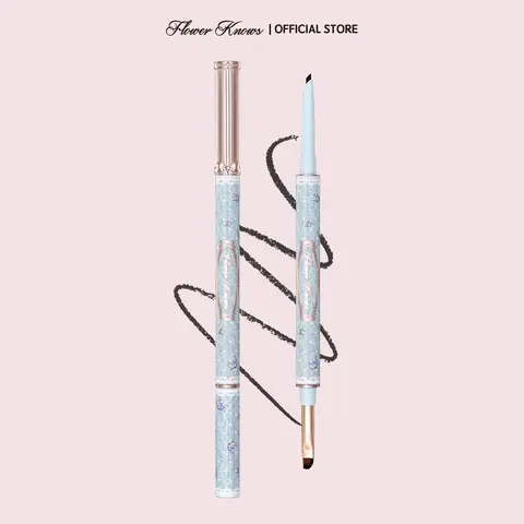 Flower Knows Bunny Garden Collection Gel Eyeliner, 2-in-1 Cosmetic Brush-Included Longwear Eyeliner, All-Day Stay, No Tugging, No Skipping, Eye Makeup Products for Enhancing Eye Makeup, #sohochic, Ideal for Christmas gift, Black Friday