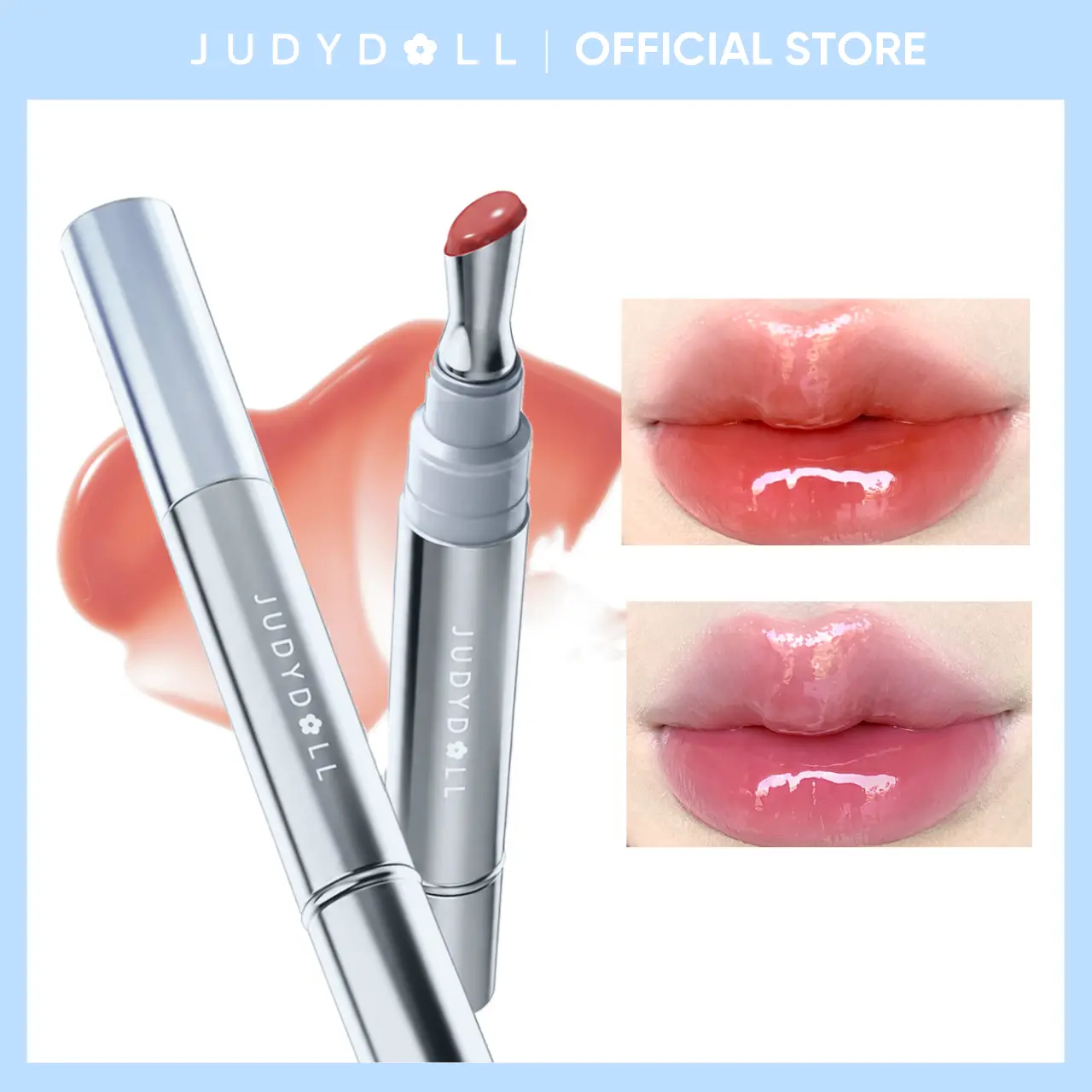 JUDYDOLL Watery Essence Lip Glaze, Blur, Mirror Lip Stain, Glossy, Moisturizing, Liquid Lipstick, Non-Drying, Tinted Lip Oil, Plumping, Diverse Shades, Not Easy To Fade, Cosmetics, Makeup, Blooming Beauty, Summerwins,back to school