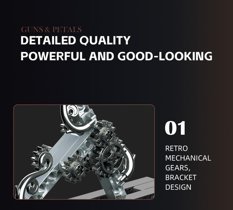 Guns & Petals Building Set Revolver Model Desktop Decoration Gothic Dark Romantic Style Ornament Movable Mechanical Parts Suitable for Home Decor Enthusiasts Guns & Petals Building Set Revolver Model Desktop Decoration Gothic Dark Romantic Style Ornament Movable Mechanical Parts Suitable for Home Decor Enthusiasts