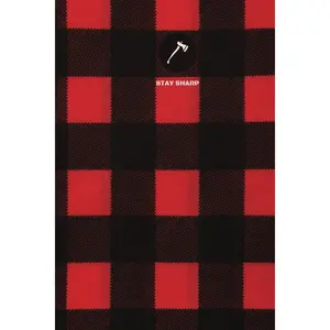 STAY SHARP! Red Lumberjack - 4 x 6 inch Lined journal notebook softcover | 100 Undated pages | Paperback | Mini Composition notebook | Red Buffalo ... Daily Writing Book for Notes on the go! Paperback – January 28, 2025