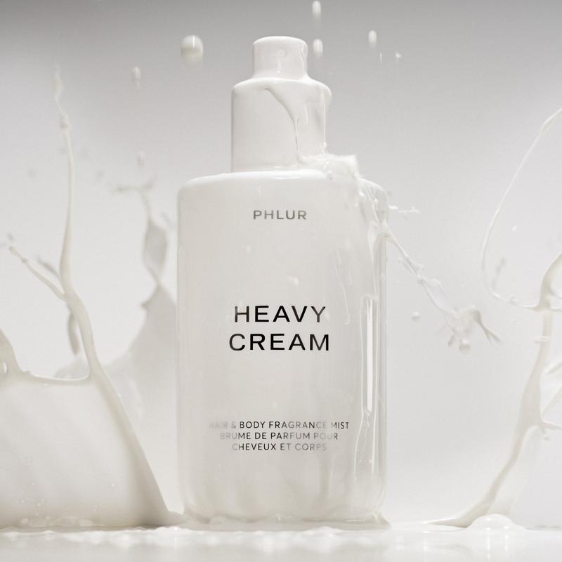 PHLUR Heavy Cream Body Mist - Full Size Hair & Body Fragrance Mist with Marshmallow, Whipped Cream, Jasmine, Coconut Cream & Vanilla (8 fl oz)