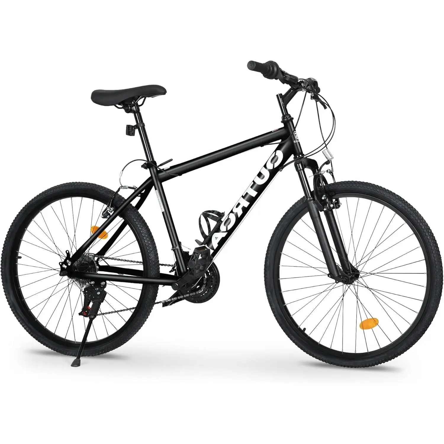 Outroad 26-Inch Mountain Bike for Adults - 7-Speed, High-Carbon Steel/Aviation Grade Frame, Dual V Brake, Adjustable Ergonomic Seat, Adjustable Handlebars, 20-Minute Quick Assembly