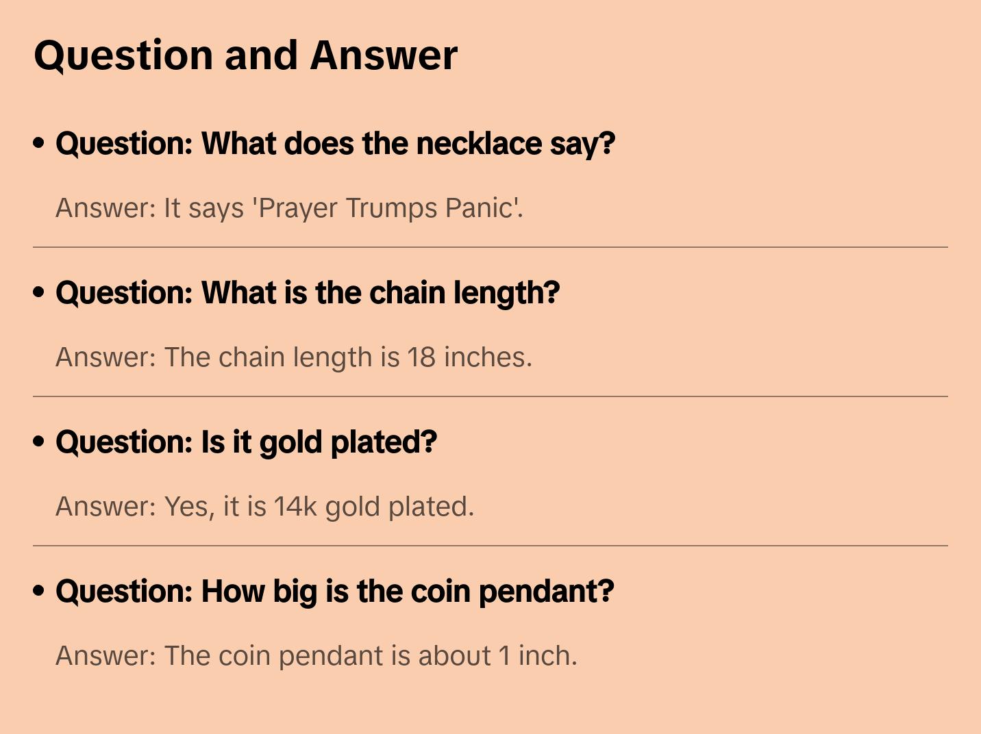 Gold Prayer Trumps Panic Necklace