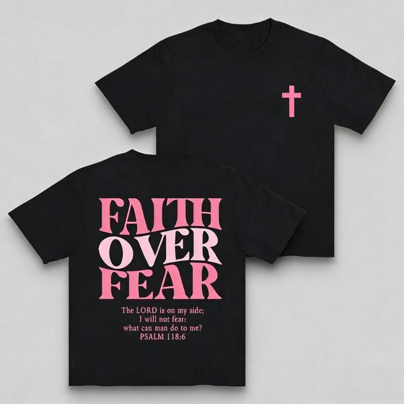 Bold Tee Lab | Faith Over Fear Graphic Tees - Vintage Trendy Urban Streetwear for Fashion Lovers - Stylish Casual Gym/Everyday Wear with Minimalist Bold Slogan & Soft Comfort For Women For Men 180G 100%25 cotton, lightweight and breathable Bold Tee Lab | Faith Over Fear Graphic Tees - Vintage Trendy Urban Streetwear for Fashion Lovers - Stylish Casual Gym/Everyday Wear with Minimalist Bold Slogan & Soft Comfort For Women For Men 180G 100%25 cotton, lightweight and breathable