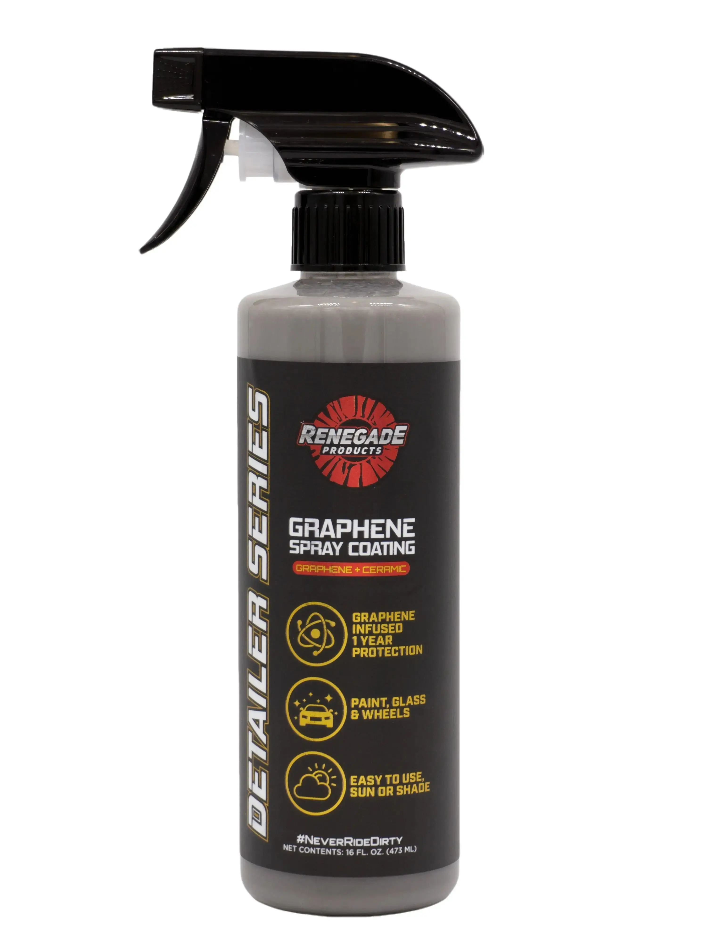 Renegade Products Graphene + Ceramic Spray Coating for Cars – 1 Year Paint Protection, UV & Water Spot Resistance – 16oz