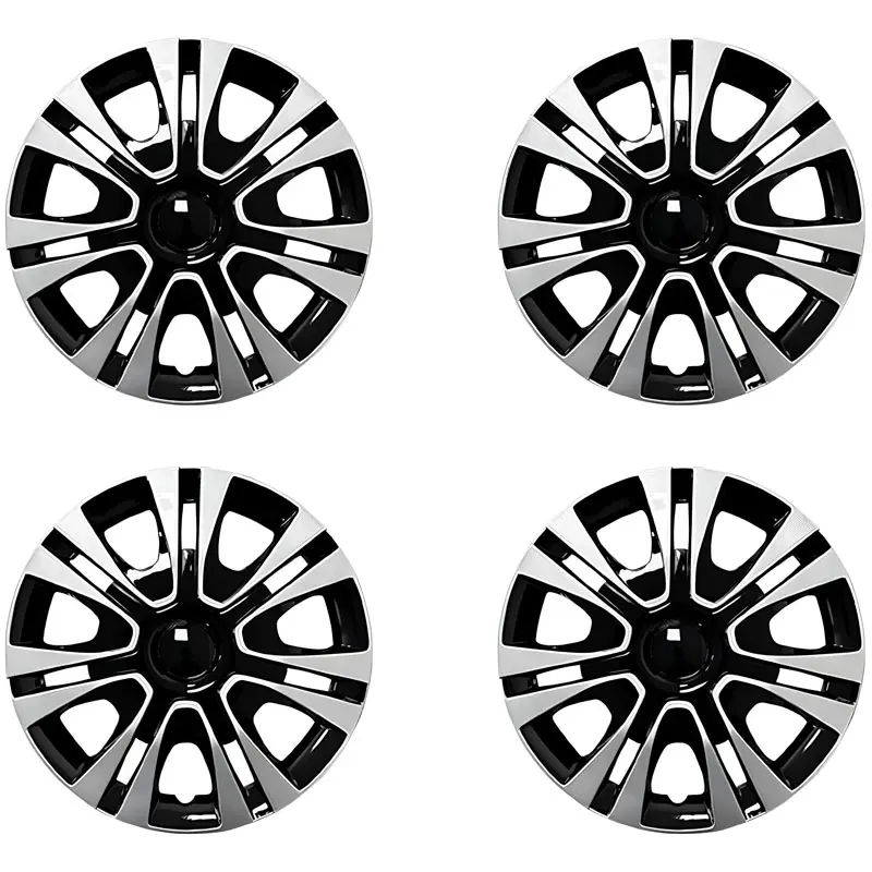 4pcs/Set 15 In Universal Iron Steel Wheel Cover Hubcaps, Snap-On Auto Replacement Tire Accessories, Clean, Protect