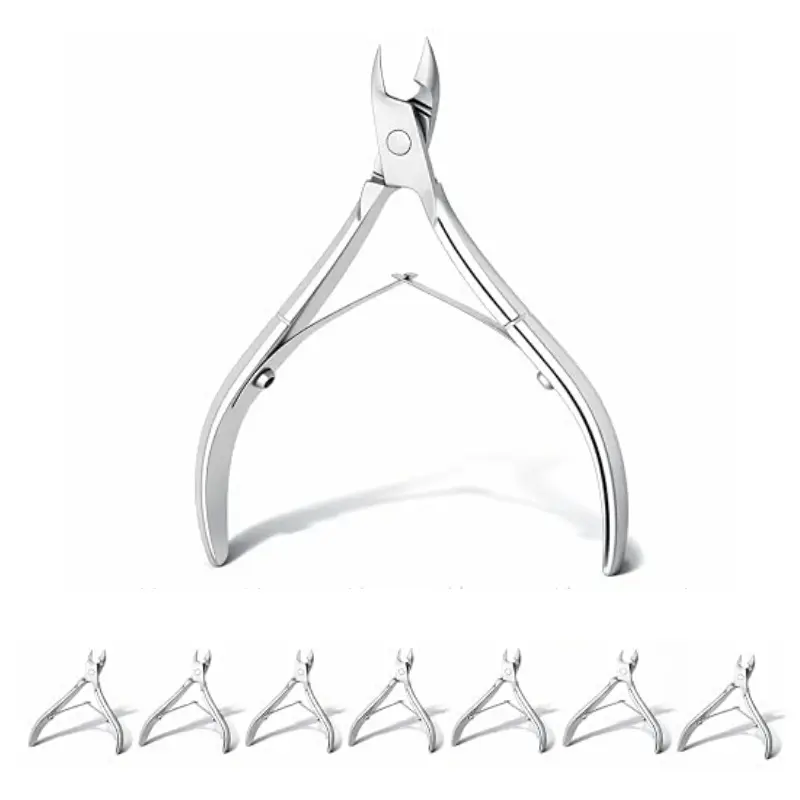 8 Pieces Cuticle Trimmer Stainless Steel Cuticle Nippers Pointed Blade Dead Skin Cutter Clipper Remover Scissors Manicure Tools for Fingernails and Toenails(Silver)