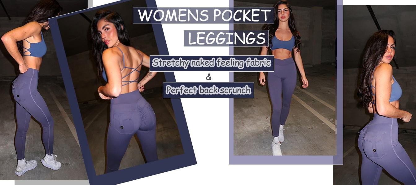 JOJOANS Leggings with Pockets for Women High Waisted Yoga Workout Springtok Breathable Activewear Bottoms Fitness Sports Pants Athletic Stretchable TikTokShopBlackFriday