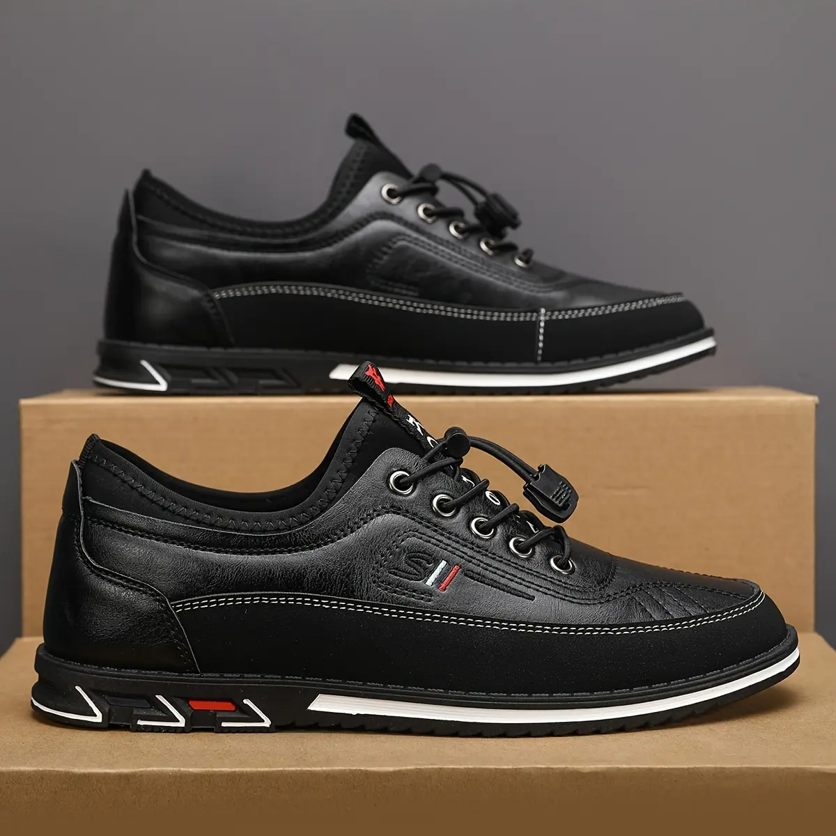 Men's Fashion Casual Oxford Dress Shoes Durable Lace-up Business Oxfords for Weddings and Work Office Formal Wear