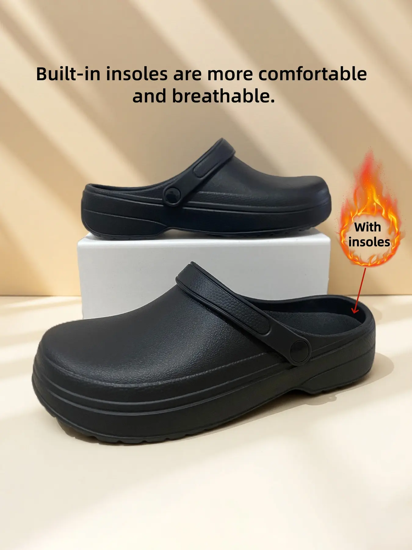 Men's Lightweight Comfortable Sandals, Waterproof Multi-Functional Garden Shoes, Women's Daily Commute Slippers, Eva Material, Round Toe, Minimalist Style