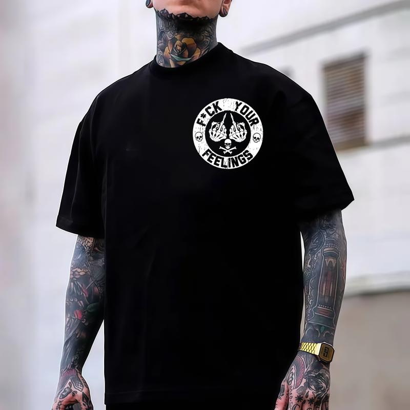 F*ck Your Feelings Skull Tee - Bold Statement Graphic T-shirt| Limited Edition Streetwear Casual Angel graphic tee shirts men F*ck Your Feelings Skull Tee - Bold Statement Graphic T-shirt| Limited Edition Streetwear Casual Angel graphic tee shirts men