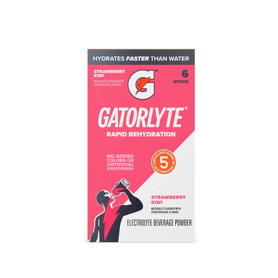 Gatorlyte | Single-serve powder | Strawberry Kiwi | 48 pack