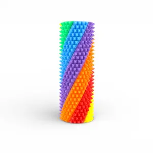 Rainbow Stimmy Stick- Medium SPIKES - Sensory Pain Stim and Anxiety Release Roller with SOFT spikes for Focus Regulation and Stress Relief