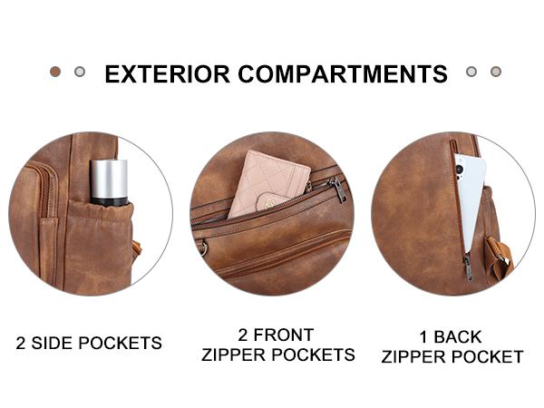 CLUCI TikTokShopSpringGlowUp Leather Backpack Purse for Women Designer Ladies Large Travel Convertible Shoulder Bag Luxury Durable travel backpack