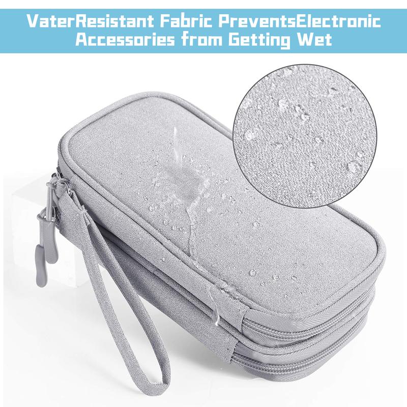 BMTWE Electronic Accessories Storage Bag  Travel Cable Organizer Bag Portable Waterproof Double Layers All-in-One Carry Case for Cable Charger Cable Power Bank