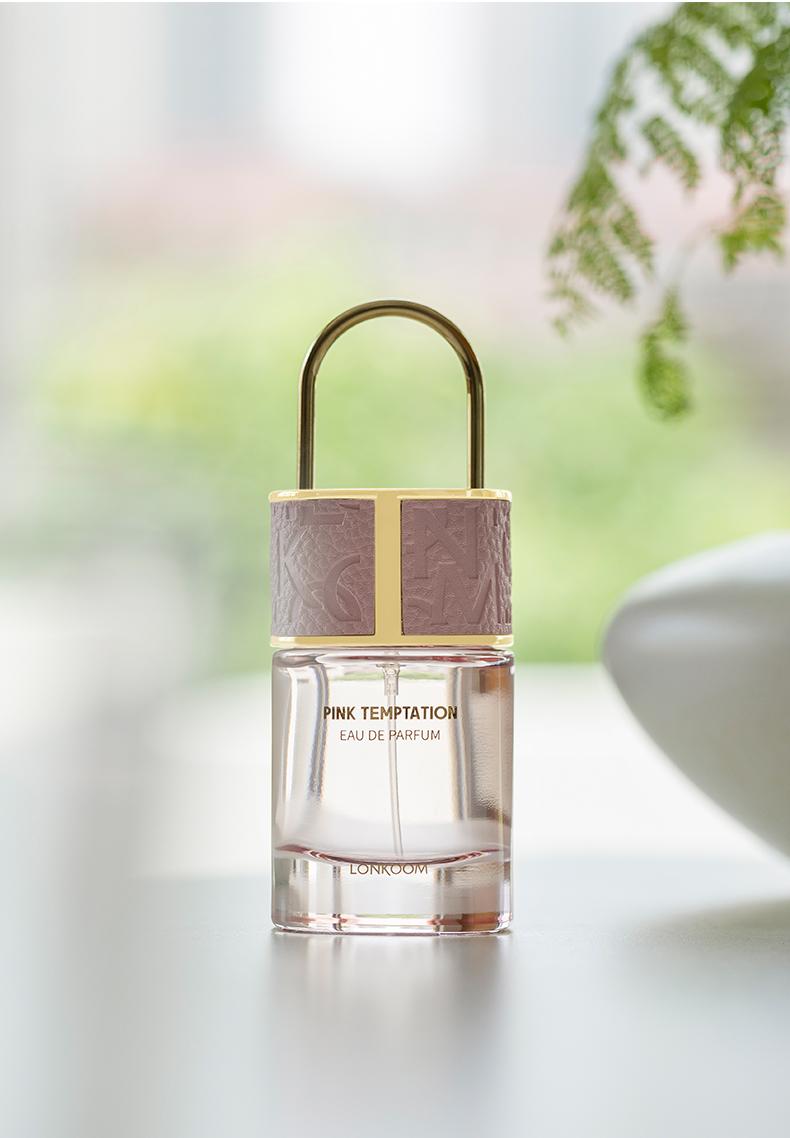 LONKOOM FORBIDDEN DARKNESS FIERY CHARM PINK TEMPTATION EAU DE PARFUM 50ML Long lasting fragrance for women and men Perfume Ambers Tuberose