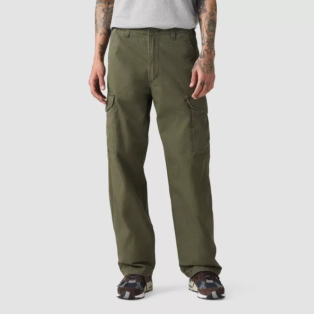 Levi's Men's Classic Utility Cargo Pants - Mid-Rise, Wide Leg, Loose Baggy Fit, Durable Cotton Fabric, Stylish Menswear for Casual Clothes