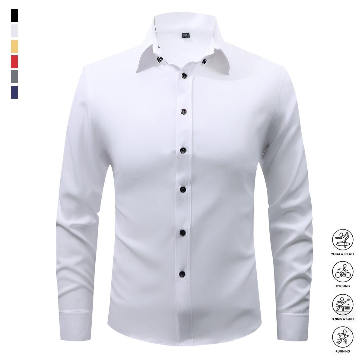 6-Pack Spring and Autumn New Professional Long Sleeve Shirts Men's High-end Dress Business Casual Suit Shirts Menswear Top