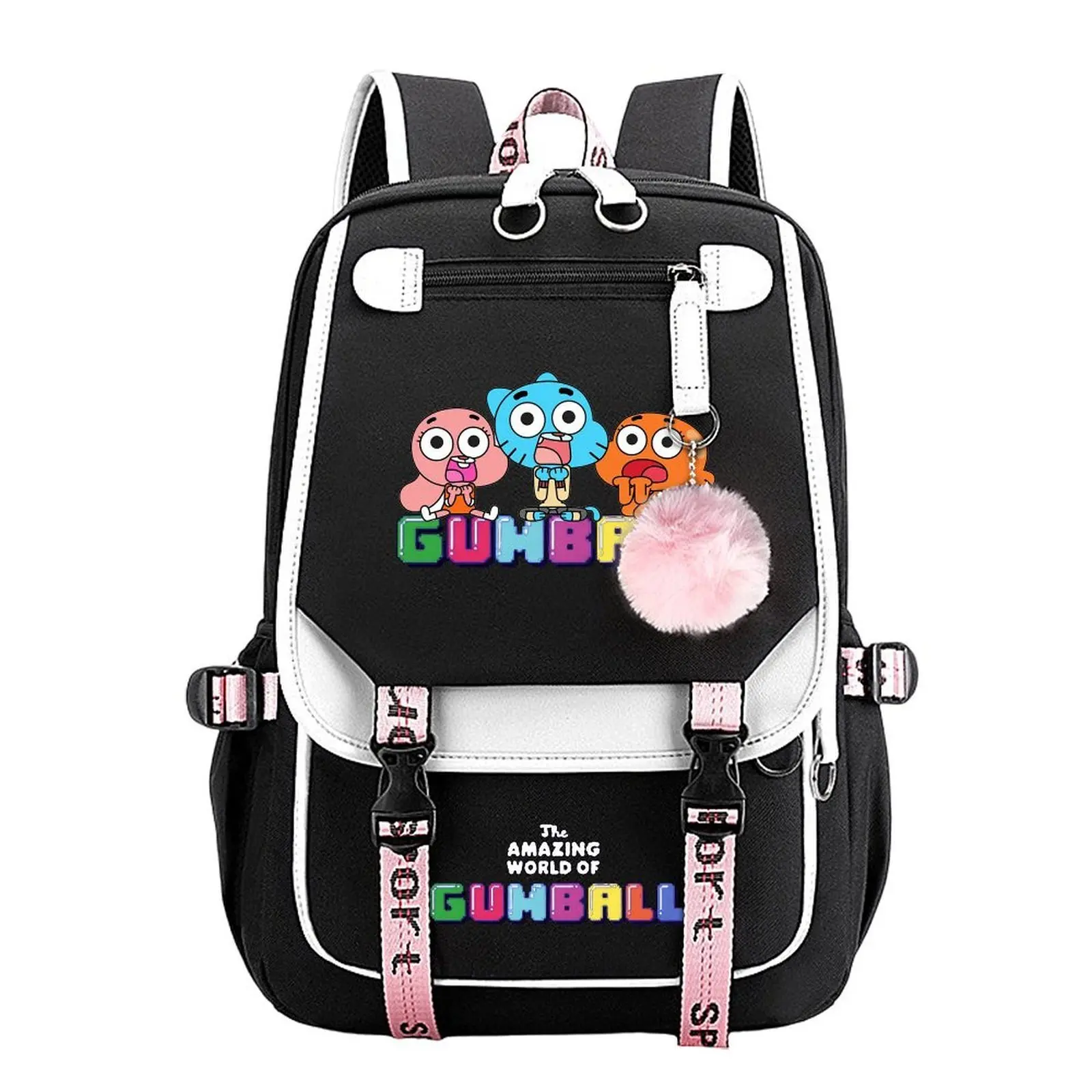 The Amazing World of Gumball Trendy Youth Laptop Backpack – Large-Capacity Travel & School Bag for Commuting, Camping & Daily Use, Perfect Gift for Boys & Girls 11.4” × 18.1”