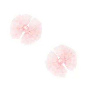 Baby Bling® 2-Pack Tulle Baby FAB® hair bow clips: Gingham Pink