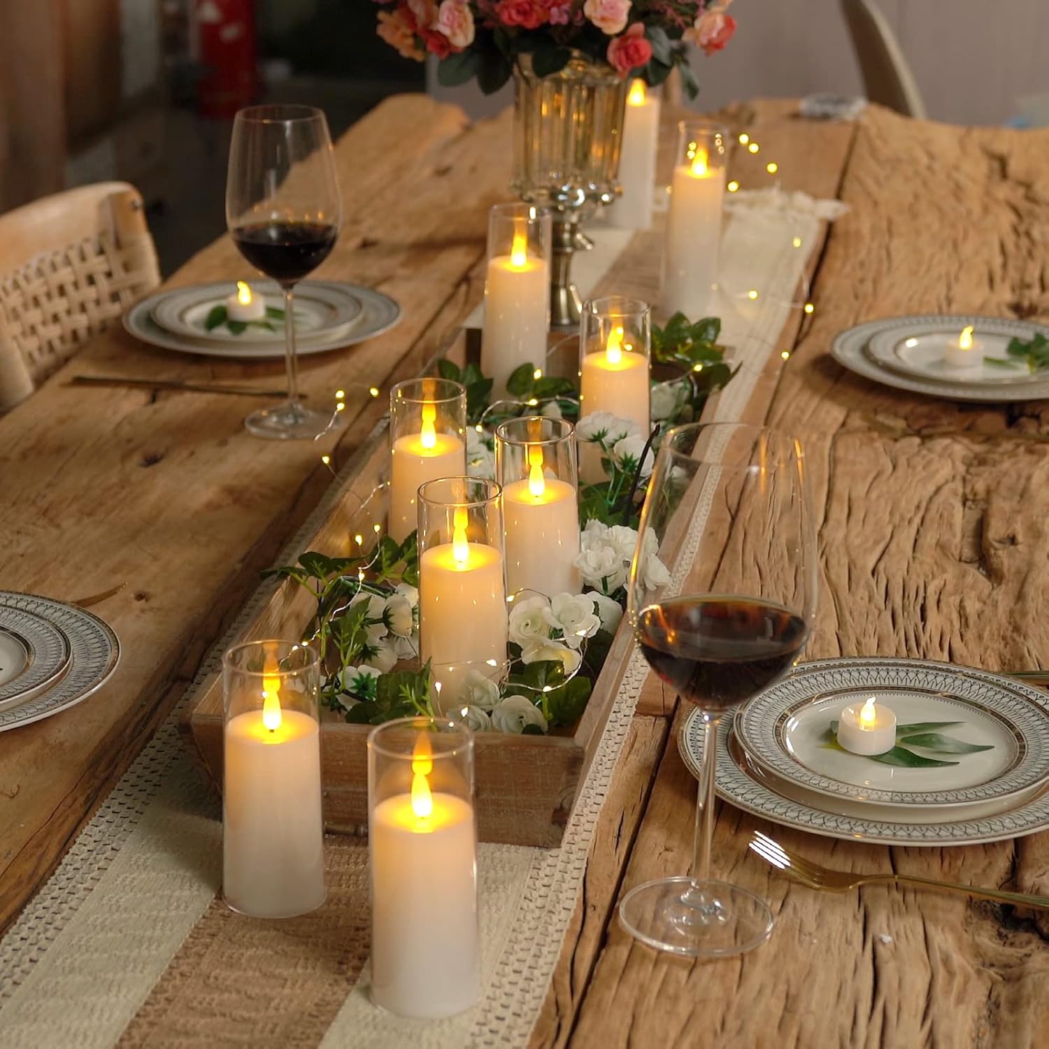 【Set of 9】Pure White Acrylic Flameless LED Candles, Battery Operated With Remote Control and Timer, Electric Fake Candles for Wedding, Home Decor, D2.2 xH 5" 6" 7" 【Set of 9】Pure White Acrylic Flameless LED Candles, Battery Operated With Remote Control and Timer, Electric Fake Candles for Wedding, Home Decor, D2.2 xH 5" 6" 7"