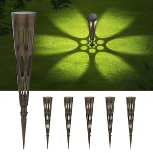 Solar Pathway Lights, 6 Pack Outdoor Walkway Solar Lights for Yard Outside, Warm Light LED Landscape Light Waterproof IP65 Auto On/Off for Lawn Sidewalk