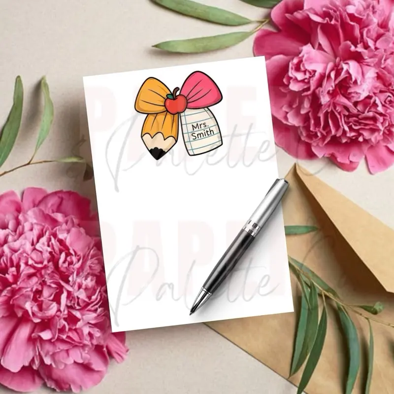 Personalized Teacher Notepads | 50 Pages | 5.5”x8.5”