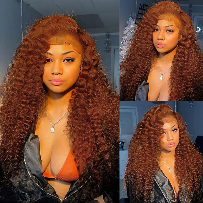 [250% Density] Alipearl Wigs Side Part Copper Color Deep Wave 13x6 Front Lace Wig Human Hair Ready To Go Glueless Wigs Pre Bleached Pre Cut Lace For Black Women#Spring 2026