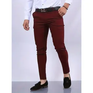 Mens Slim Fit Elegant Vintage Slacks (Slightly Stretch Old Money Style Dress Pants for All-Season Business/Banquet)