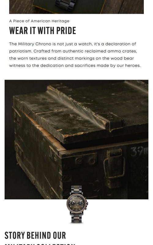 Military Stonewashed Steel Chrono 44mm