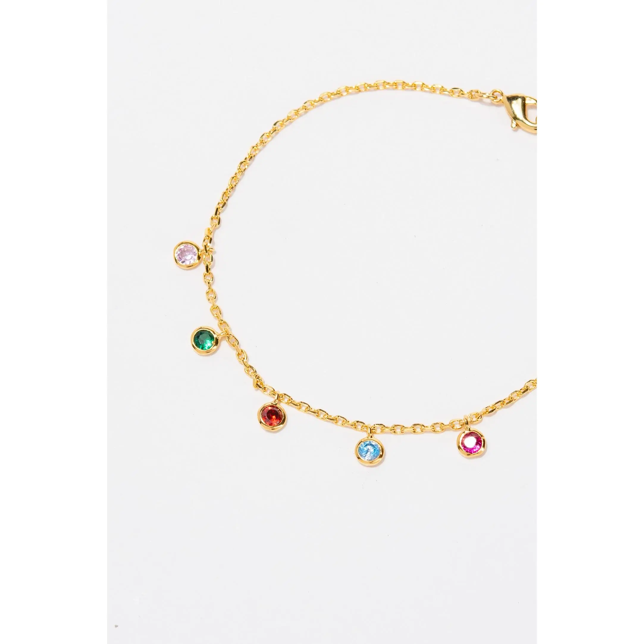 Chloe CZ Disc Charm Bracelet