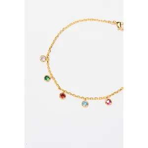 Chloe CZ Disc Charm Bracelet