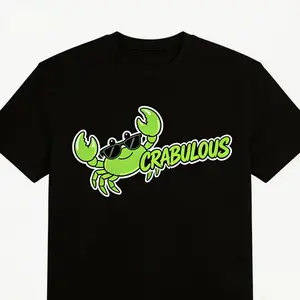 Crabulous Crab Tshirt, Funny Meme Cool Casual Streetwear, Unisex 100 Cotton Gifts For Friends Everyday Wear Outfits