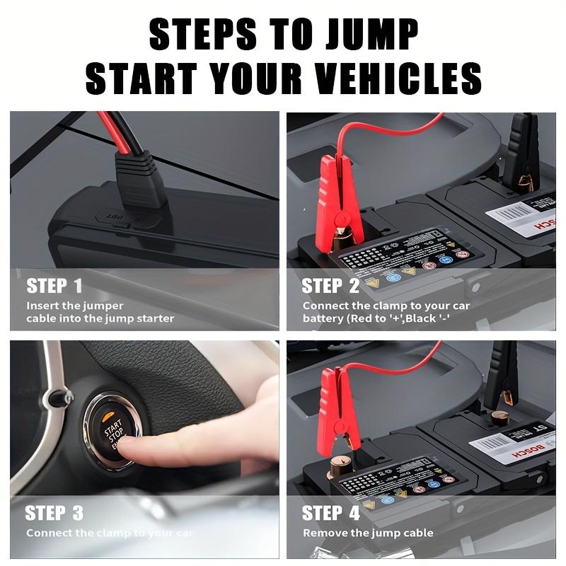 7200A 6-in-1 Multi-Function Emergency Jump Starter with Air Compressor 150PSL Portable Car Battery Starter Digital Tire Inflator for 2.64 Gallon Gasoline or 2.38 Gallon Battery Vehicles