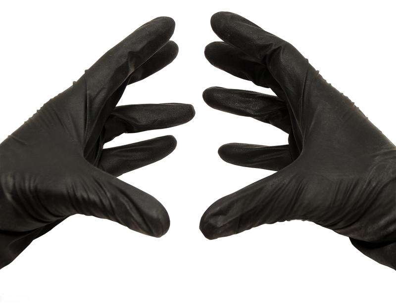 50pcs Pack, Black Pure Nitrile Disposable Gloves, Durable Household Cleaning Gloves Suitable for Kitchen, Tattoo, Beauty Salon, Bathroom, Cleaning Supplies, Thickened Design, Latex-Free, Available In Large, Medium, And Small Sizes, Local Warehouse