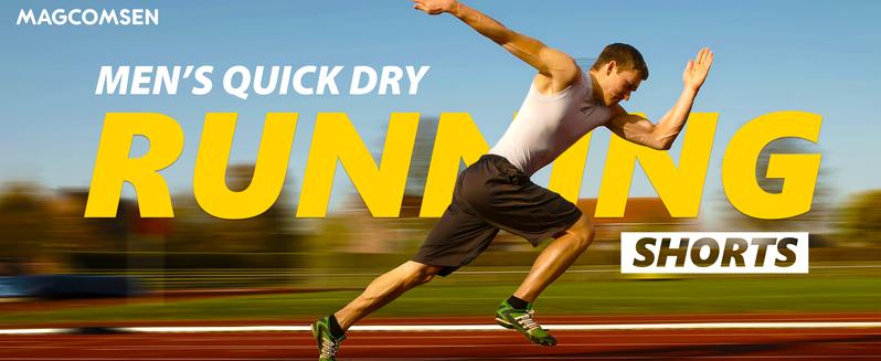 MAGCOMSEN Men's Shorts 9" Quick Dry Athletic Shorts with Zipper Pockets for Summer Gym Workout Basketball Running Jogging Outdoorfun