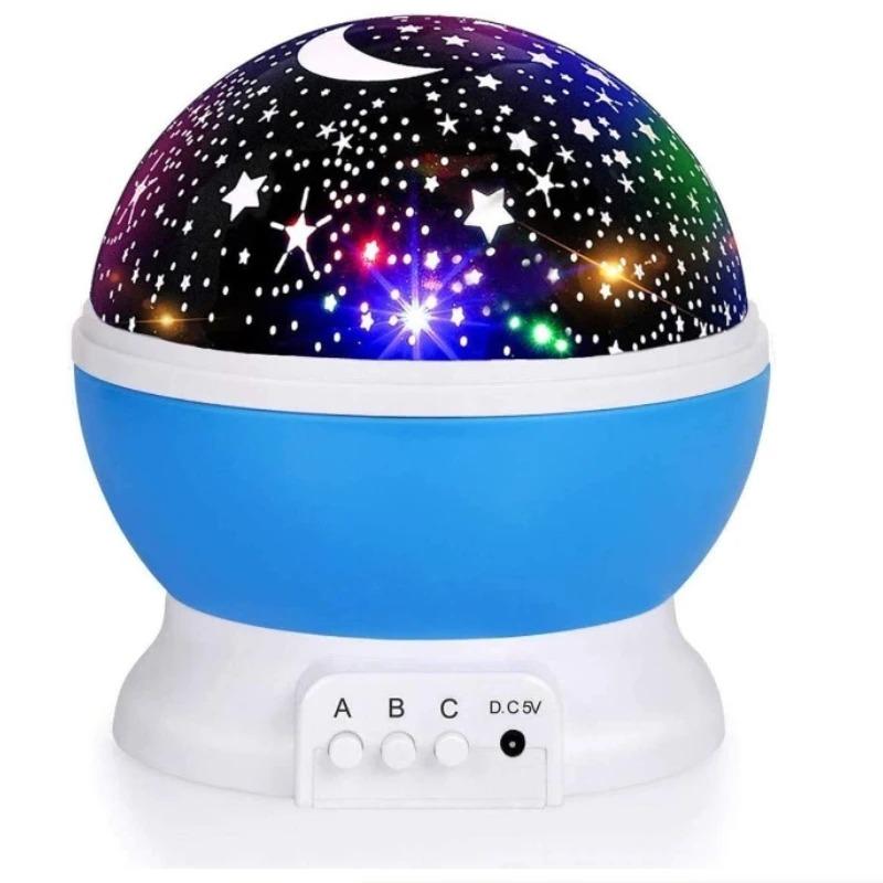 1PC Starry Night Light Projector, 360 ° Rotatable Light Fixture with 9 Color Modes, Featuring Moon And Stars - USB Powered, 1 Dreamy Starry Light - Illuminates Romantic Bedrooms, Adding Brilliance to Festivals, Camping Adventures, And Parties