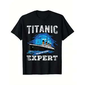 Soft &Comfortable Retro Titanic expert Fun RMS Titanic Retro Geek Boy T-shirt