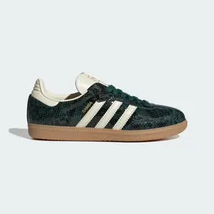 Adidas Samba OG Green Snakeskin Cream White Gum Women's Sneaker - Authentic Brand New Shoes JR8848