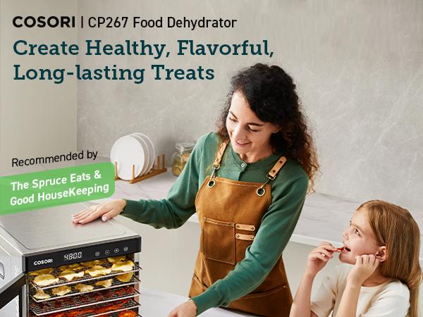 COSORI Food Dehydrator for Jerky, 600W, 6 Stainless Steel Trays, 48H Timer, 165°F Control, 6.48ft² Drying Space, Herbs, Meat, Fruit, and Yogurt