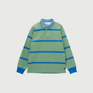 Gramicci Langdon Rugby Shirt - 'Olive/Blue'