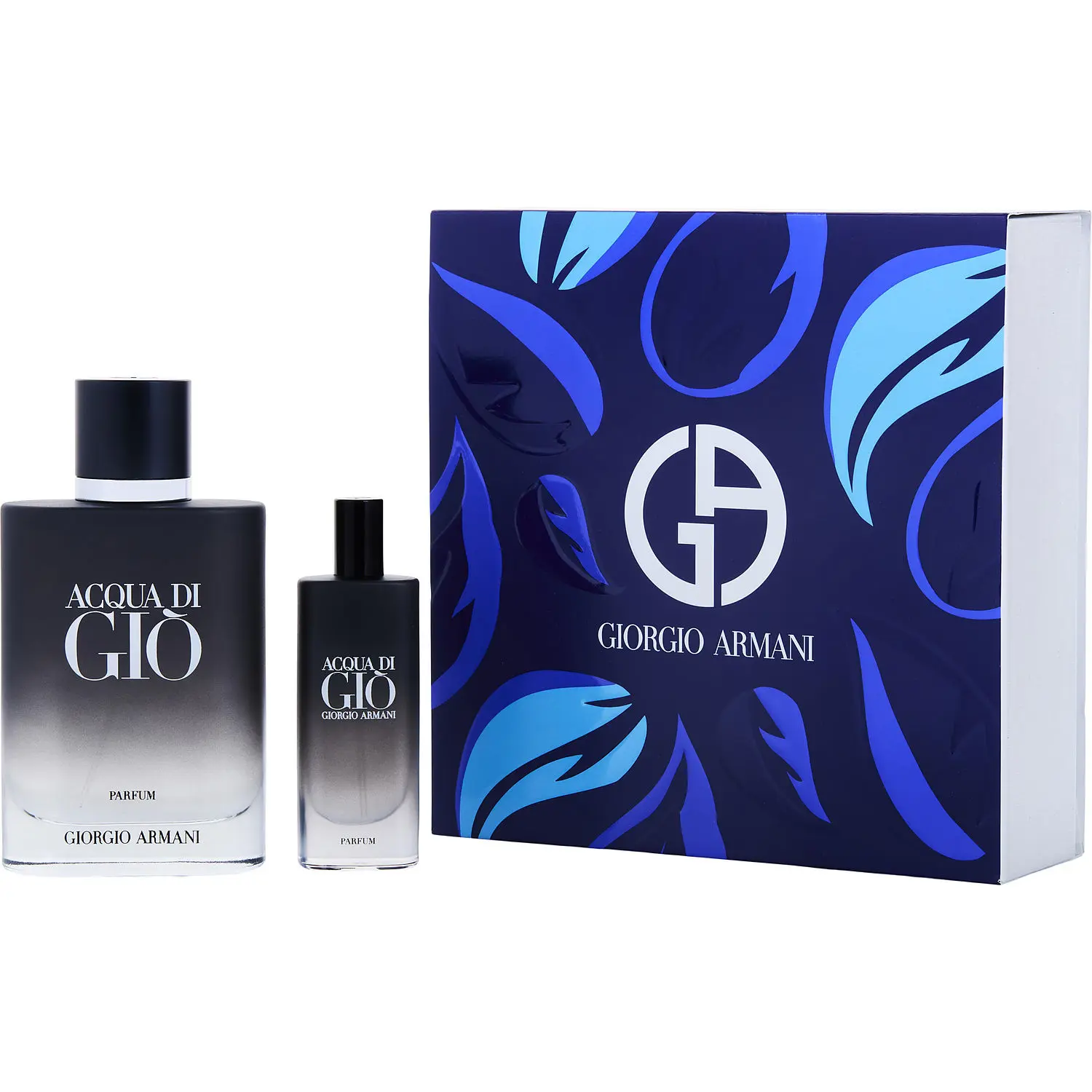 Acqua Di Gio Set-Parfum Spray Refillable 3.3 Oz & Parfum Spray 0.5 Oz For Men